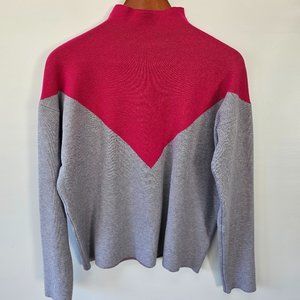 Cynthia Rowley Pink & Gray Turtleneck Sweater Size Medium